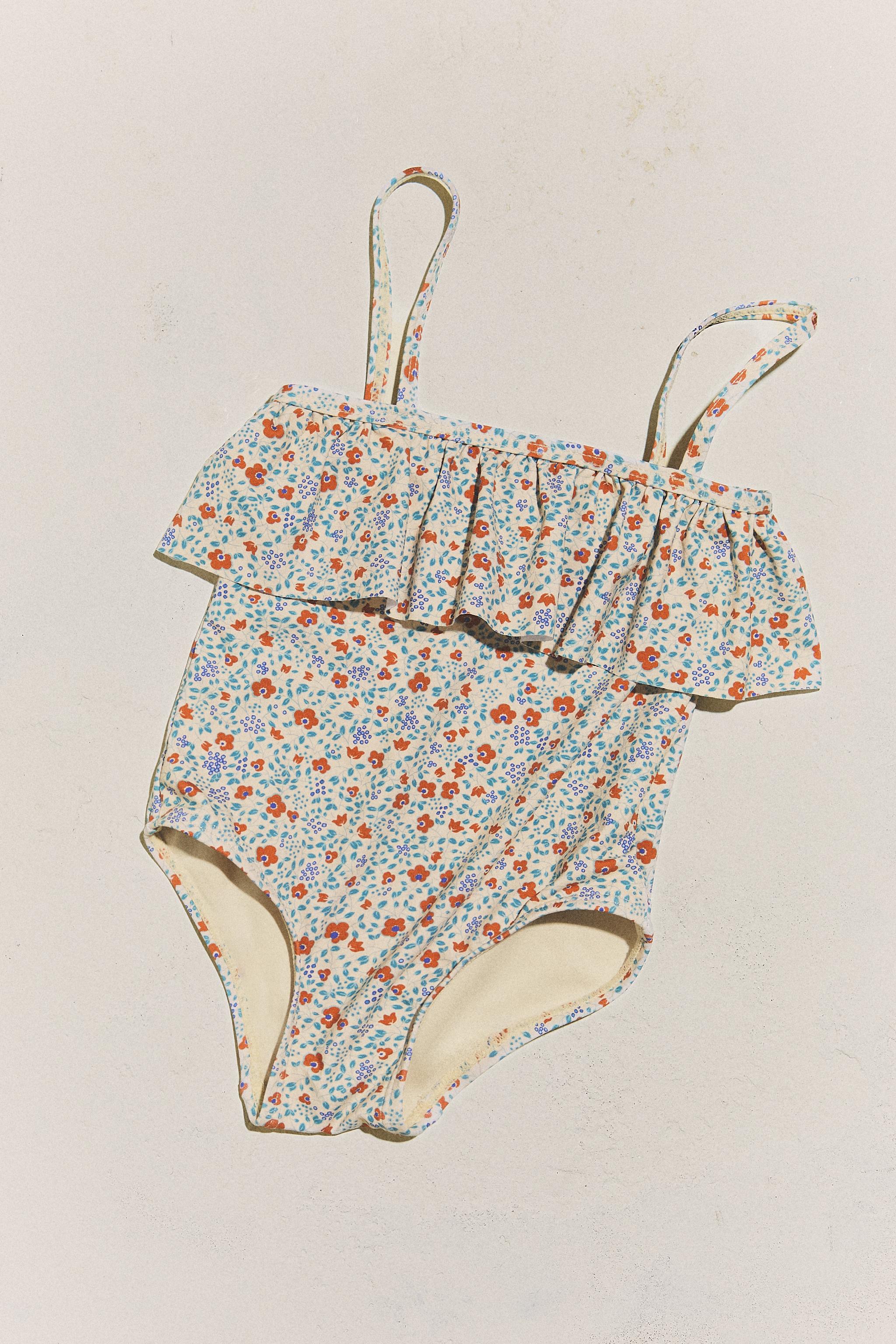 MAILLOT DE BAIN ENFANT VOLANT FLEURS